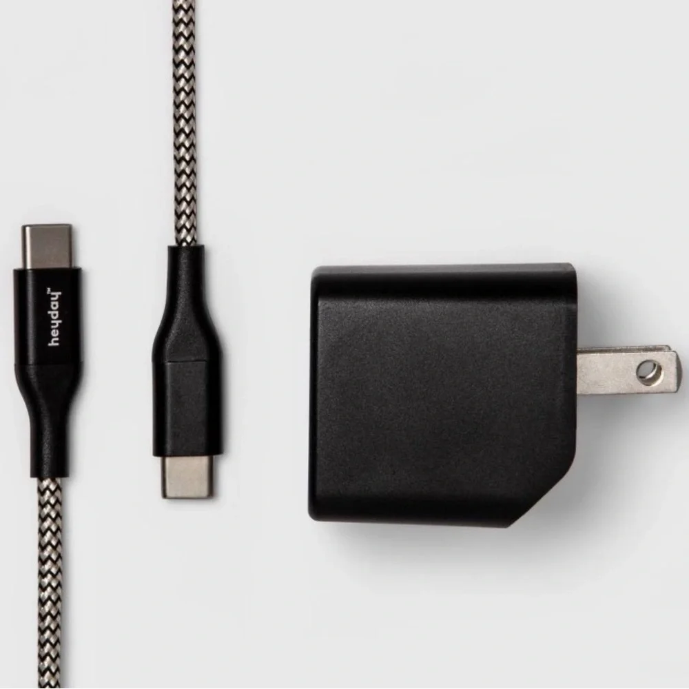 Heyday Type C Dual Charging Block‎ Apple iPhone/iPad In Black MSRP $30 NIB